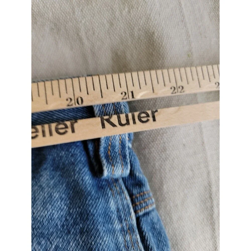 Duluth Mens Jeans 42x30 High Rise Medium Blue‎ Farmer Work Spatter Paint READ